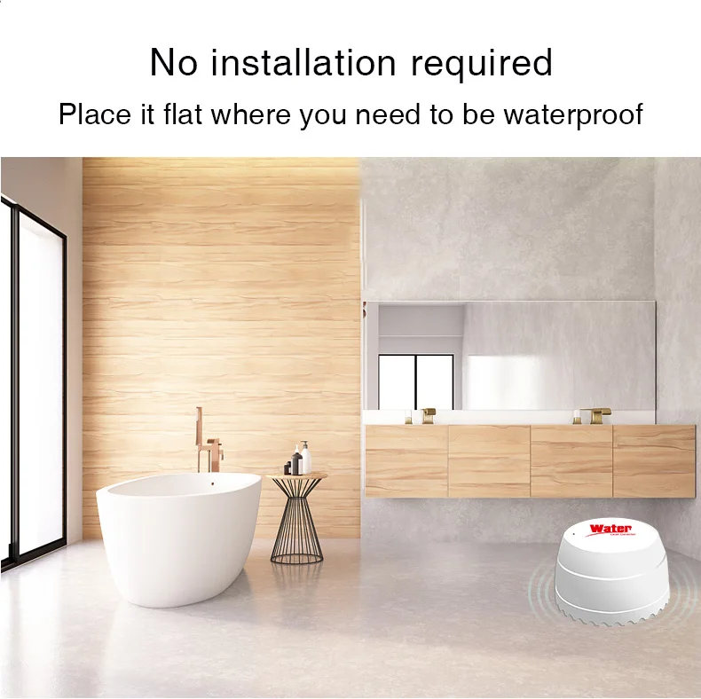 Sensor de Vazamento de Água Detector de Água Compatível com Tuyasmart Novo Branco Tuya Wifi Vida Inteligente App 11 Sensor e detector