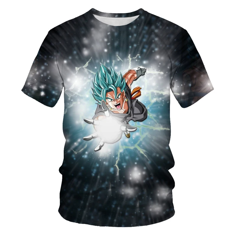 Summer Fashion New Men's Dragon Ball T-shirt Cartoon Monkey King Character 3d Printed Children's Casual Short Sleeve Shirt