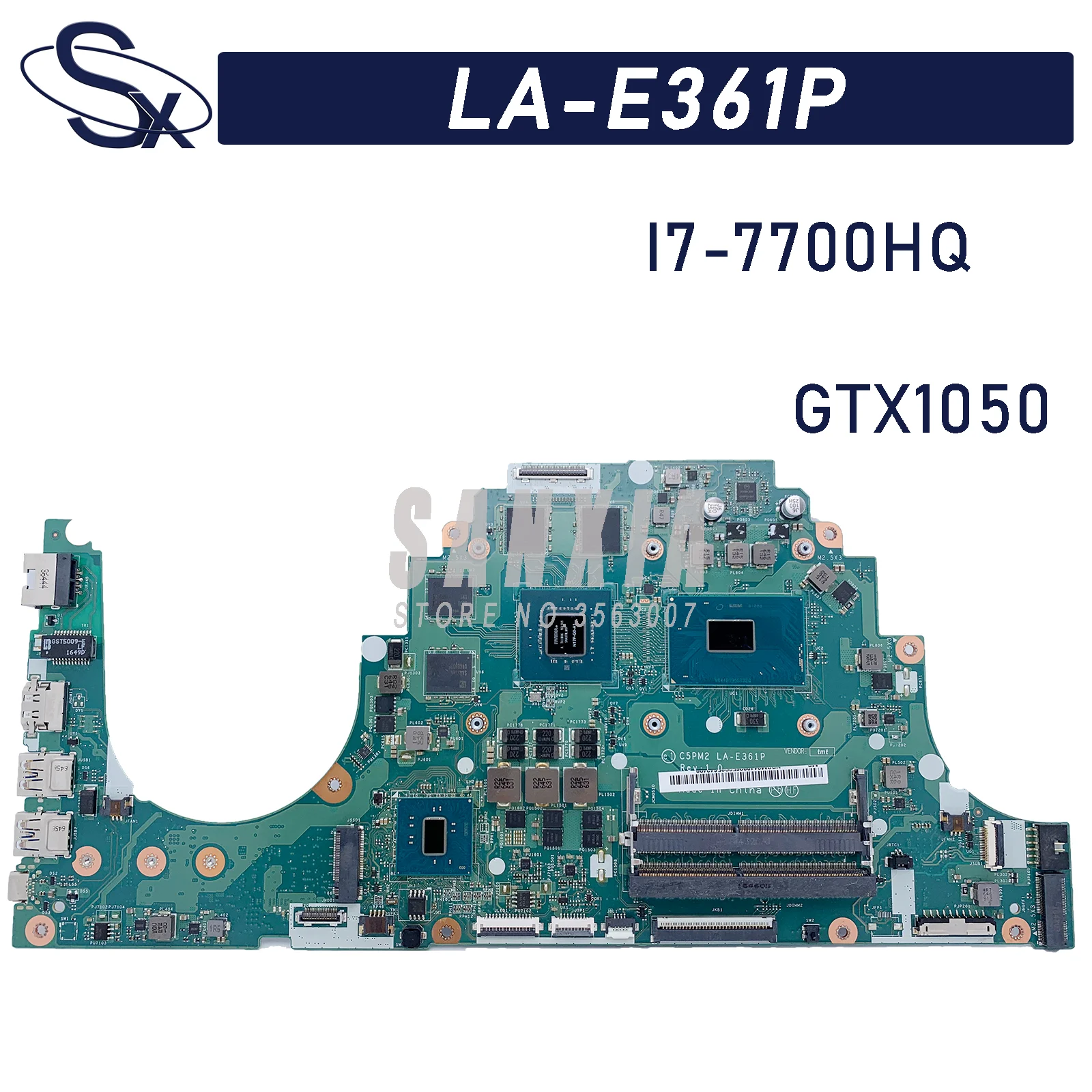KEFU C5PM2 LA-E361P подходит для Acer Aspire VX5-591G VX5-591 оригинальная материнская плата I5-7300HQ GTX1050