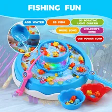 Обучающие игрушки для детей, игрушки для детей, игрушечная рыбалка, магнитные Электрические двухслойные легкие игрушки для детей W827