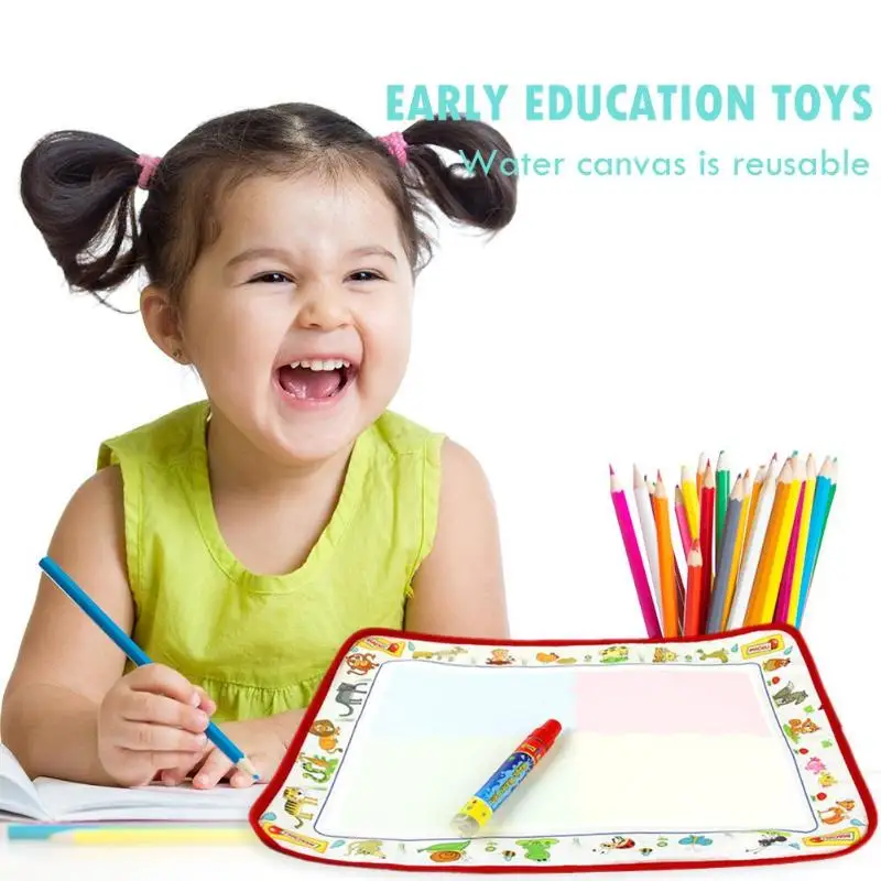 Четыре цвета воды холст развивают детский интерес родитель-ребенок Взаимодействие коврик для рисования водой обучение маленьких детей игрушки