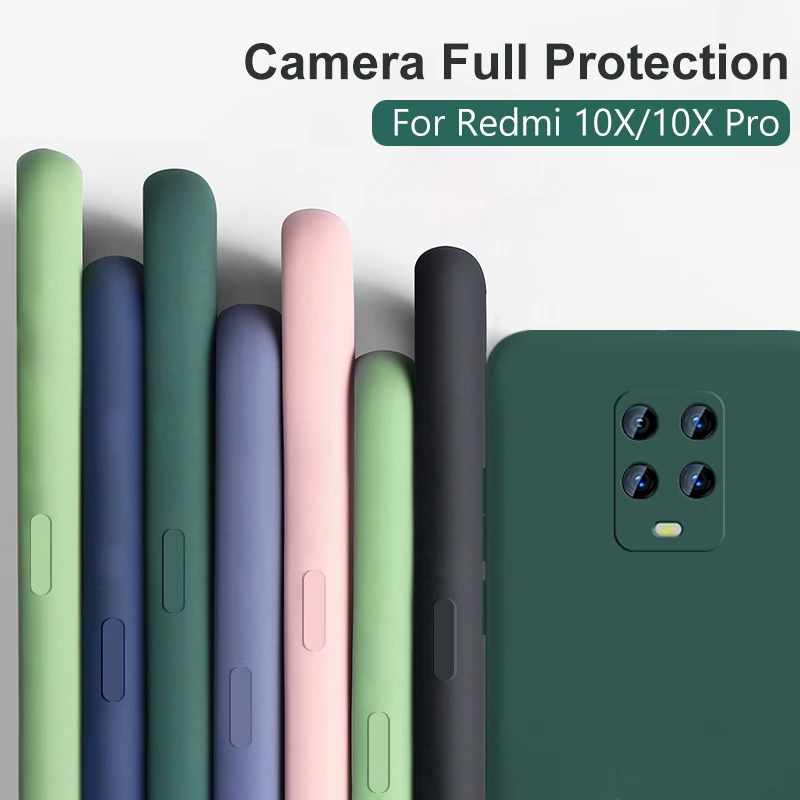 Чехол для Xiaomi Redmi Note 9 4G 5G Роскошный чехол с полным корпусом жидкий силиконовый 10X
