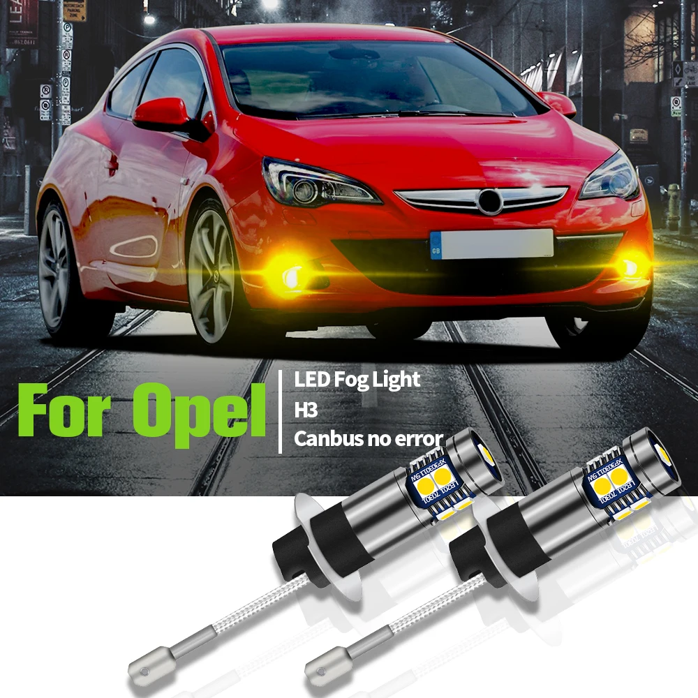 Светодиодные противотуманные фасветильник 2 шт. лампа без ошибок H3 для Opel Agila A Astra