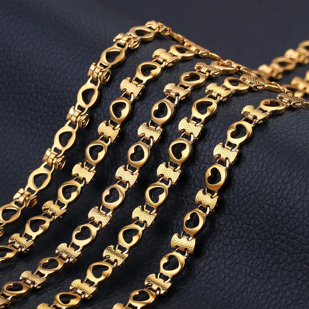 

Цепочка на ногу из нержавеющей стали, ширина 1 м, 7 мм, 1:1