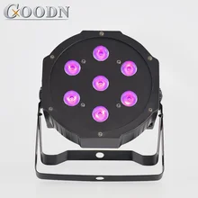 7X12 Вт led Par огни RGBW 4в1 плоский par led dmx512 Дискотека освещение Профессиональный Сценический dj оборудование