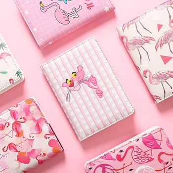 

4 Pcs/lot Flamingo PU Notebook Diary Book Exercise Bullet Journal Notepad Gift Stationery