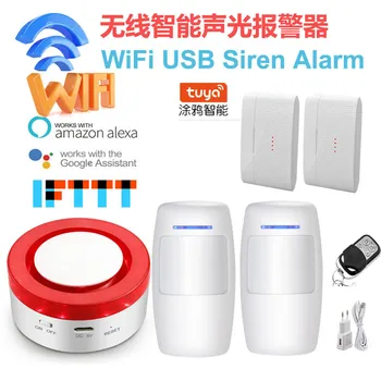 

Graffiti Intelligent Alarm System Wireless Audible and Visual AlarmWIFINetwork Wireless Alarm Smart Home Anti-Theft