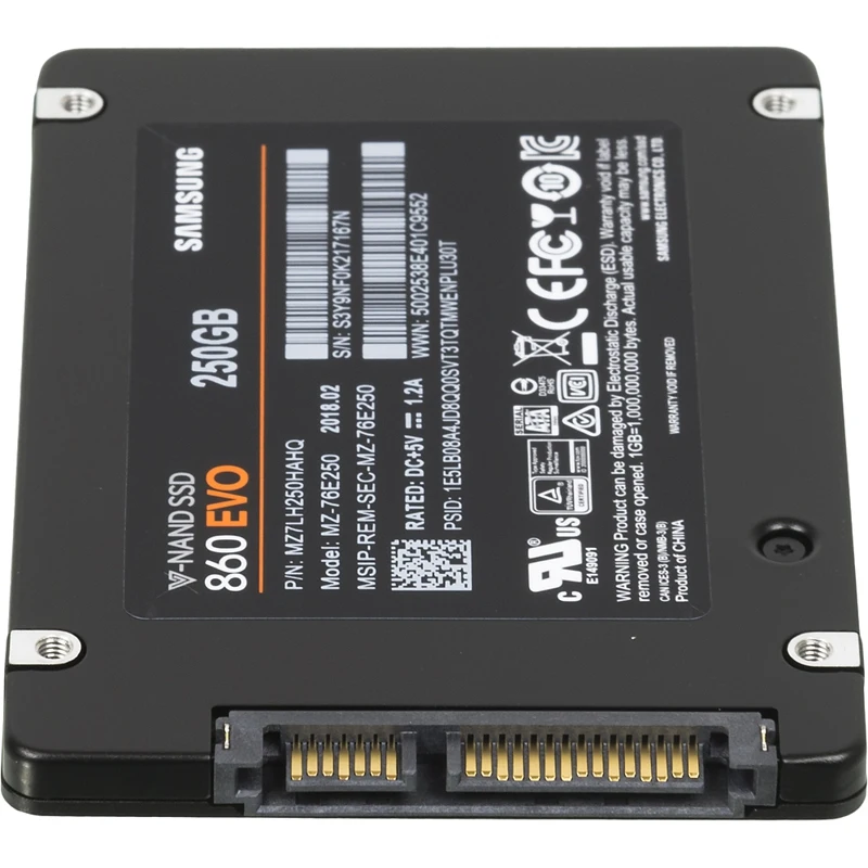 SSD накопитель SAMSUNG 860 EVO MZ-76E250BW 250Гб