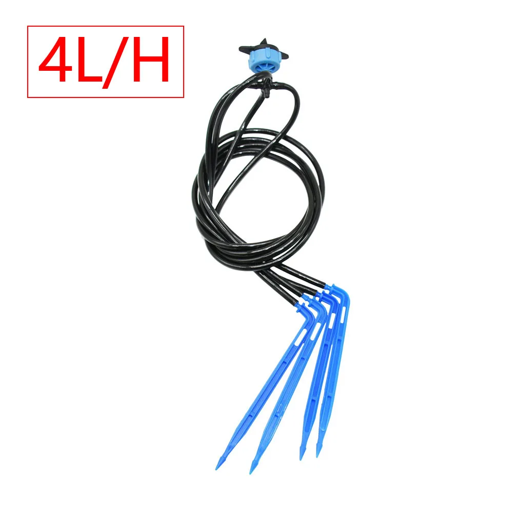 Drop Irrigation System For Bonsai Spider Distribution Assembly With 2/4-Way Elbow Arrow 2/4/8 L/H Dripper Drip Emitters Kits 