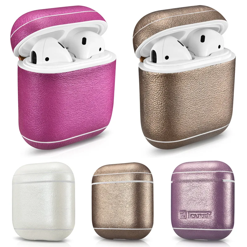 

Shimmering Powder AirPods Genuine Leather Wireless Charging Mobile Phone Earphone Set Shock-resistant Shatter-resistant Portable