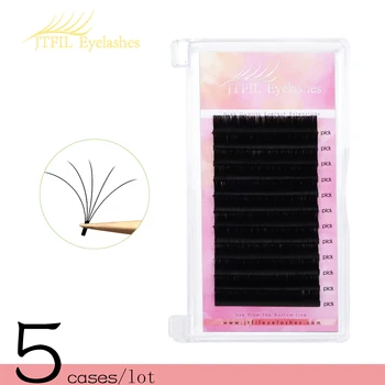 

Easy fan Eyelash Extensions Automatic Flowering Lashes Blossom Lashes Russian Volume Fans 5Cases/Lot JTFIL eyelashes