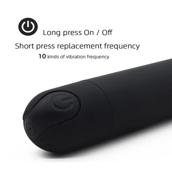 10 Speed Mini Bullet Vibrator Clitoris Stimulator USB Rechargeable G-spot Massager Powerful Finger Vibration Sex Toys For Women 6