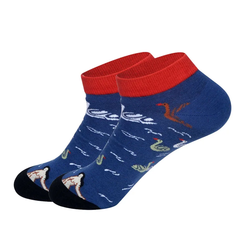 Summer Newly Ankle Cool Socks Invisible Art Designer Short Low Cut No Show Women Men Neutral Boat Socks Eur38-44