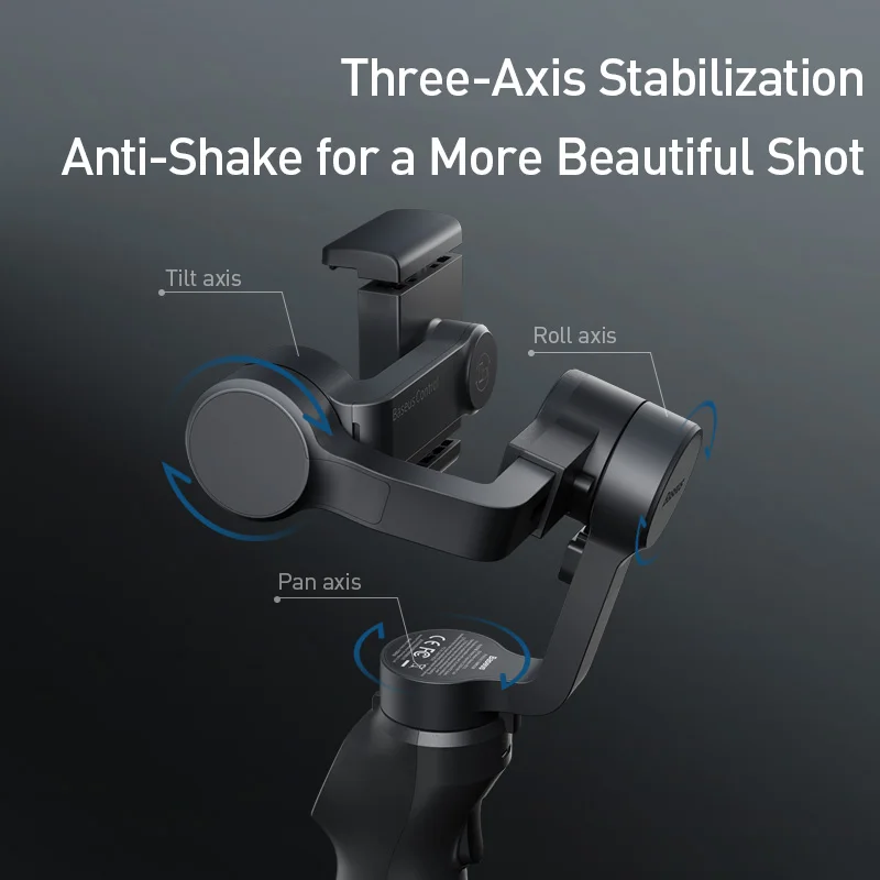 Baseus Handheld Gimbal Stabilizer 3-Axis Wireless Bluetooth Phone Gimbal Holder Auto Motion Tracking  foriPhone Action Camera