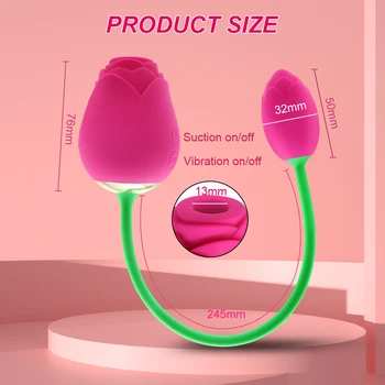 Rose Shape Clitoral Sucking Vibrator Powerful Clitoris Stimulator Vacuum Sucker Female Love Vibrating Eggs Sex Toy for Adults 18 5
