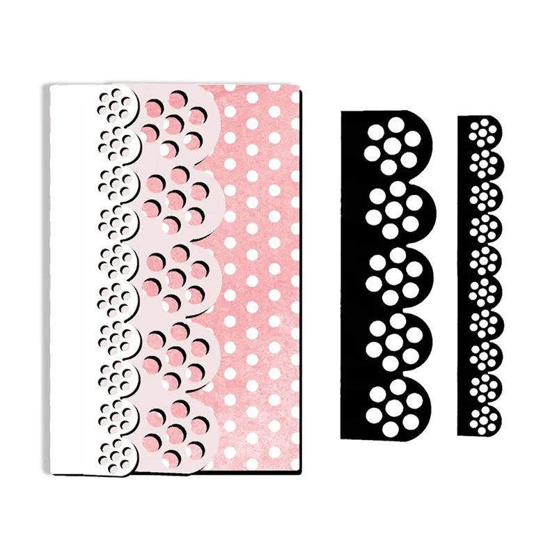 

Naifumodo 2PCS Flower Border Metal Cutting Dies Frame Dies DIY Etched Dies Craft Paper Card Making Scrapbooking Embossing