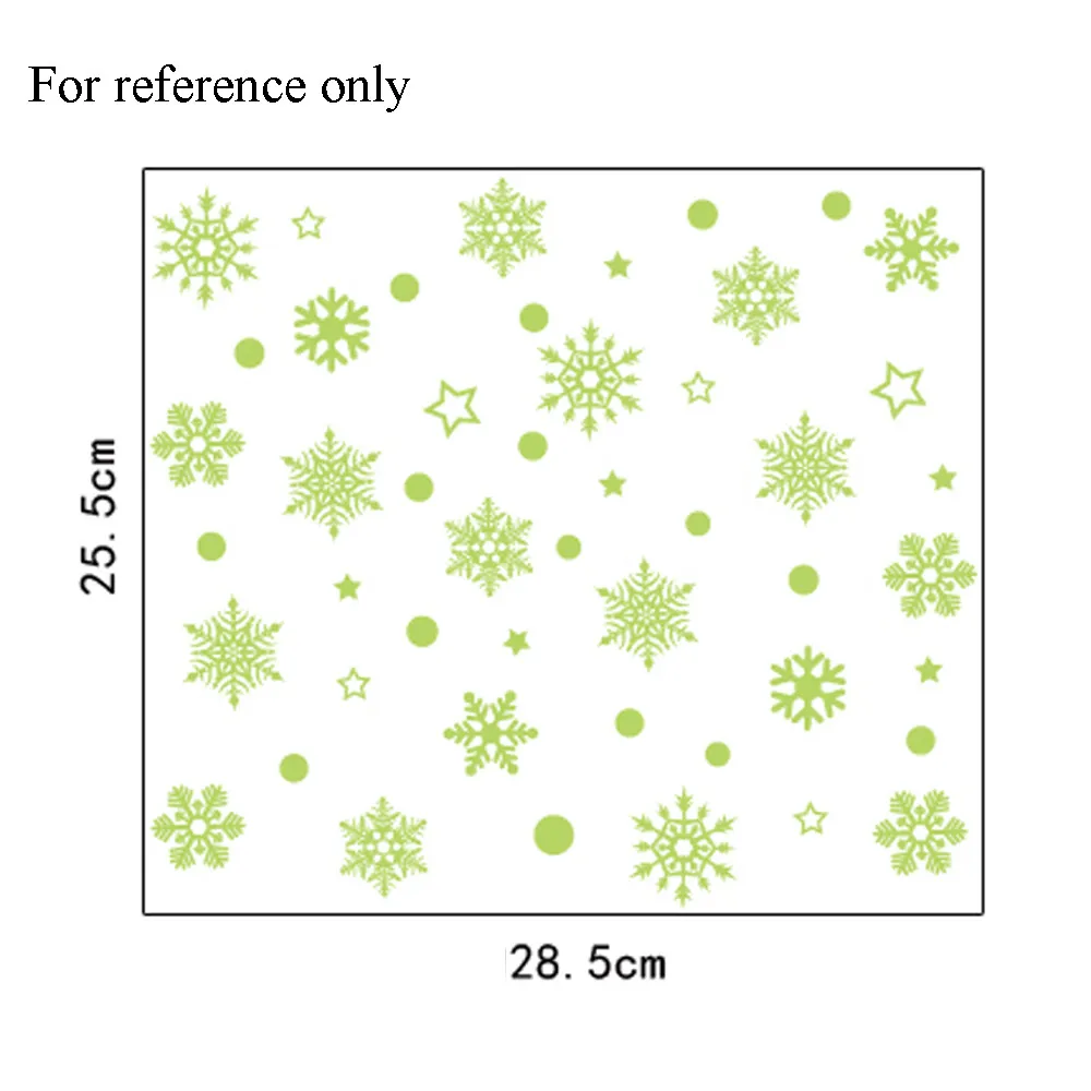 1 шт. Рождественская Снежинка светящаяся Съемная Наклейка на стену окно детская комната Рождественская Наклейка на стену домашний стикер Decorati
