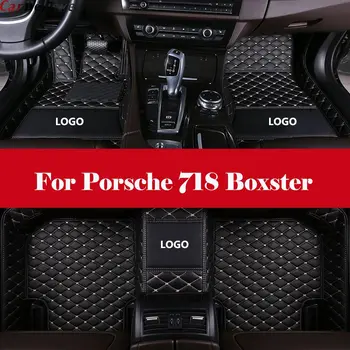 

Custom 3d Leather car floor mats car styling accessories leather Car Floor Mats Waterproof Mat+LOGO For Porsche 718 Boxster