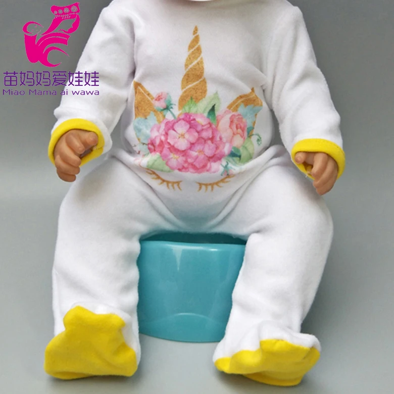 Кукла Одежда Брюки Единорог комбинезон одежда для Bebe куклы платье комплекты для 18 "для девочек аксессуары для детской куклы игрушки носить
