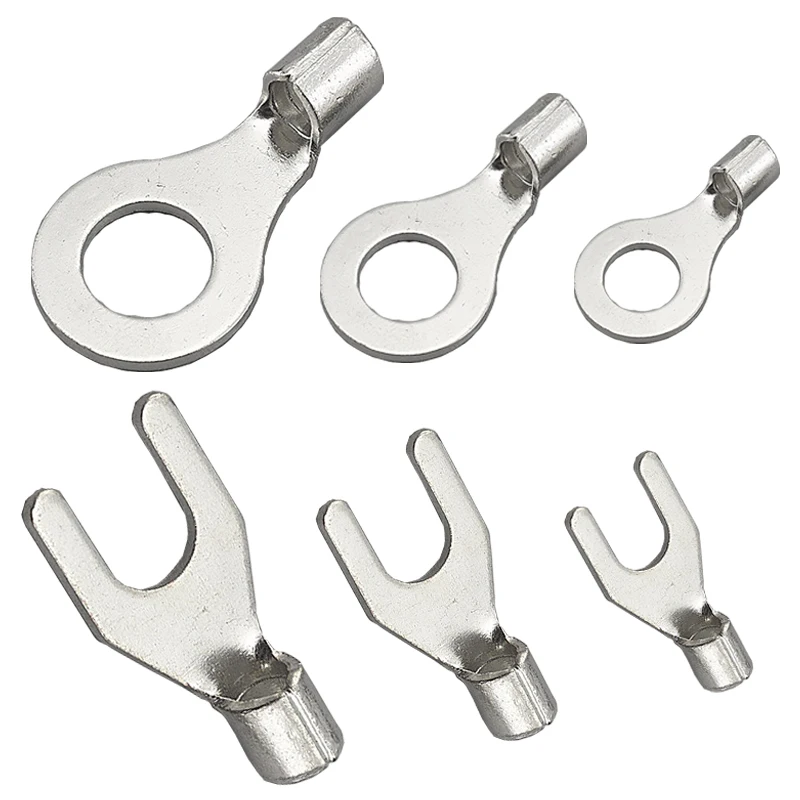 Crimp Terminal+Pliers Cold Pressed Terminal U Shaped O Shaped Wire Connector 0.5-4mm Square Terminal Eletrico