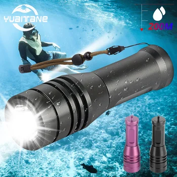 

Powerful Mini Diving Flashlight Underwater 200M L2 IPX8 Waterproof LED Flashlights Scuba Dive Torch for Diving,Camping,Outdoor