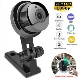 Mini câmera ip v380, sem fio, 1080p, wi fi, com visão noturna, sistema de segurança para casa inteligente