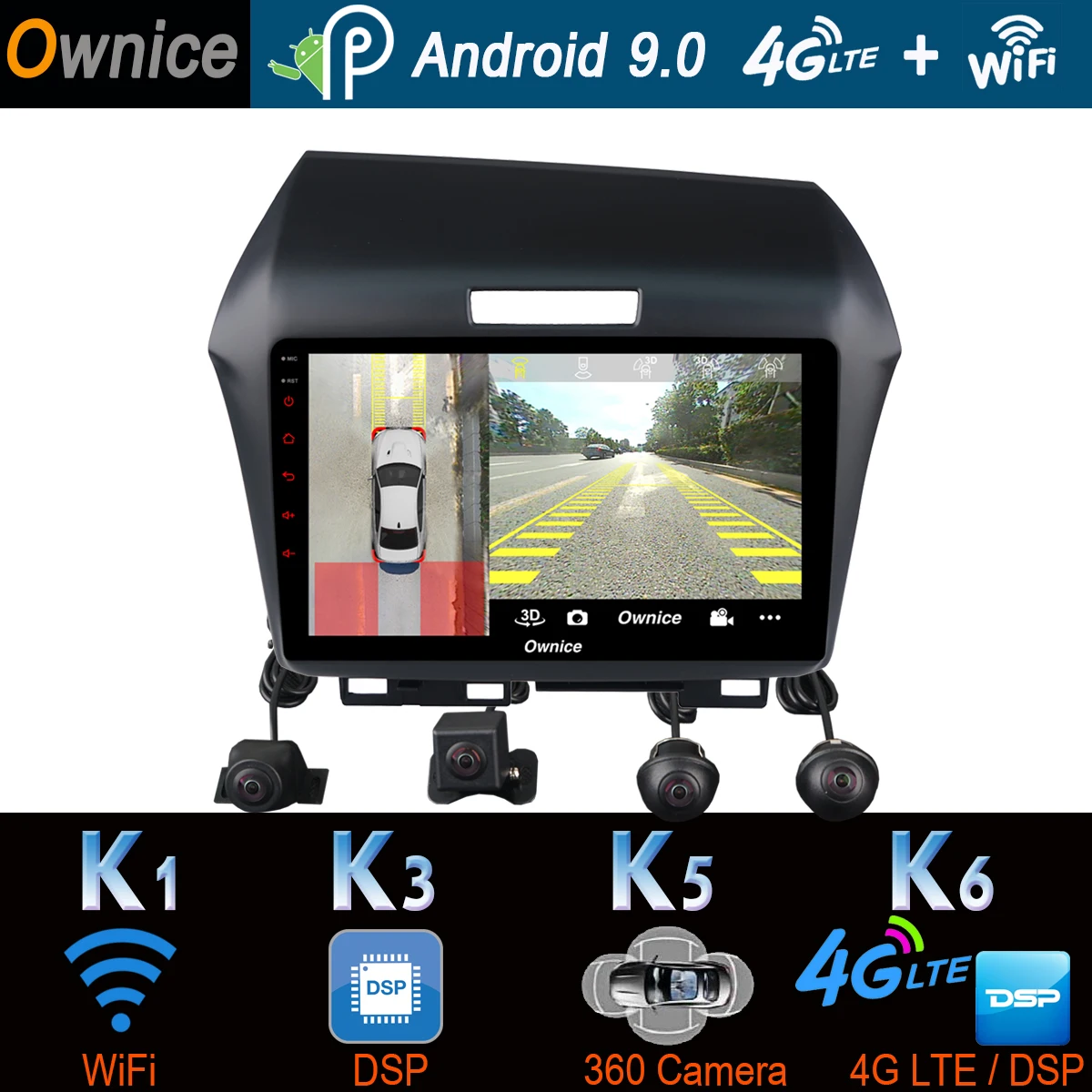 

360° Panoramic Android 9.0 4G+64G GPS Radio CarPlay SPDIF DSP Car Multimedia Player for Honda Jade 2014 2015 2016 217 2018 2019