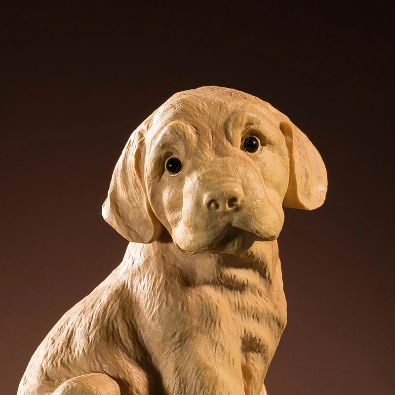 Boxwood 6 8 10 Cm Dog Sculpture Wood Animal Chinese Dog Statue Lucky