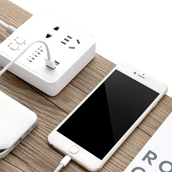 

USB Cable Socket with 2 USB Port and 2 Inserts Timing Charger Small Size for Home Dorm Room Essentials Office Adaptors H-best