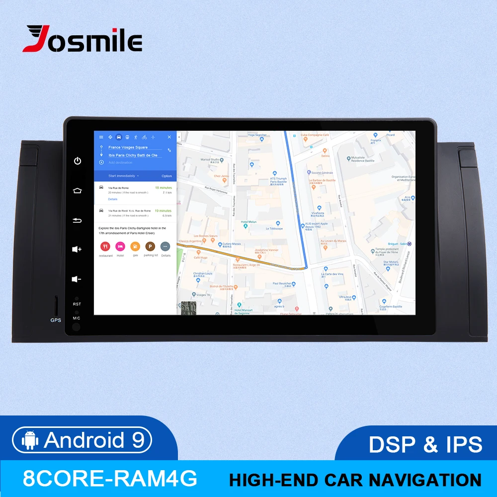Автомобильный мультимедийный плеер IPS 4 ГБ 64 2Din Android 9 0 без DVD плеера для BMW X5 E53 E39