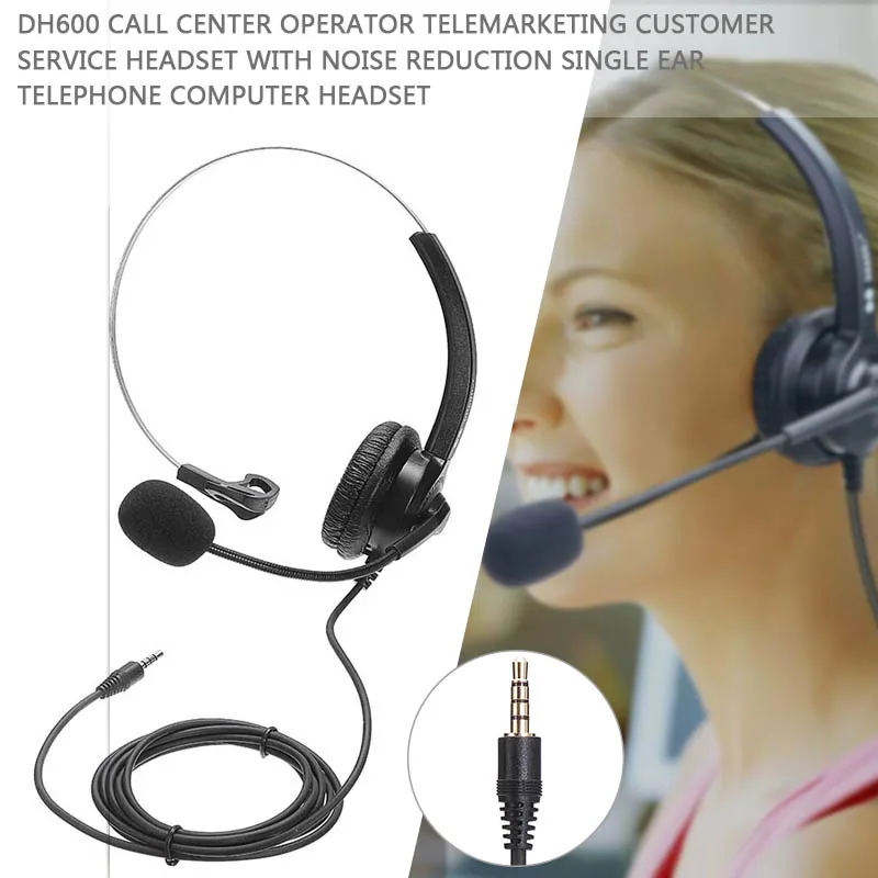 For Telephone Traffic Call Centre 1pc 360 Rotatable USB Port Headset Noise Cancelling Headset With Microphone Volume Adjustable