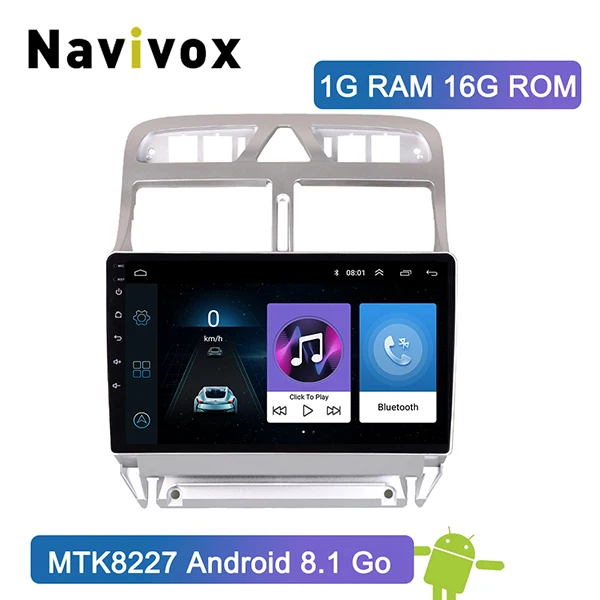 Navivox Android 9,0 " стерео Мультимедиа плеер для peugeot 307 2007 2008 2009 2010 2012 2013 авто радио gps навигации - Цвет: 1G RAM 16G ROM