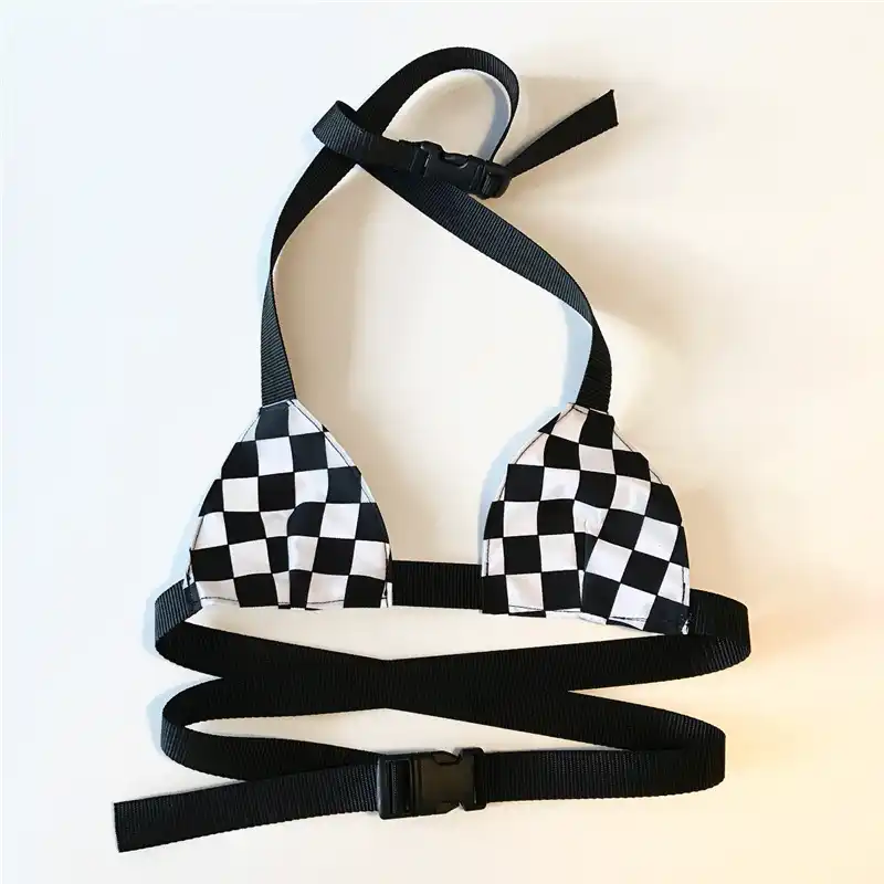 checkered bralette