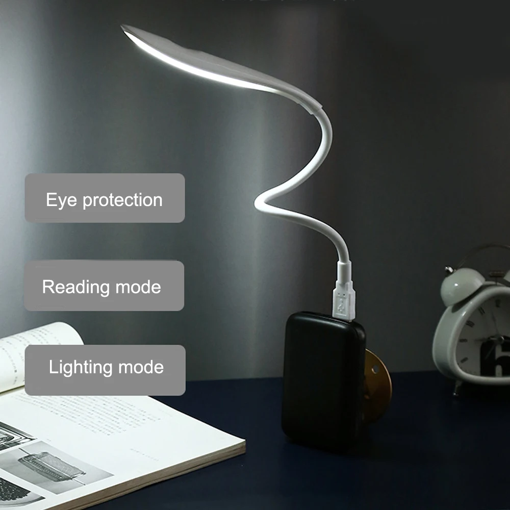 LED Light USB Reading Night Lights LEDs Super Bright Book Light 5V Flexible Table Lamp Touch Switch Dimming For Laptop Notebook PC Compute