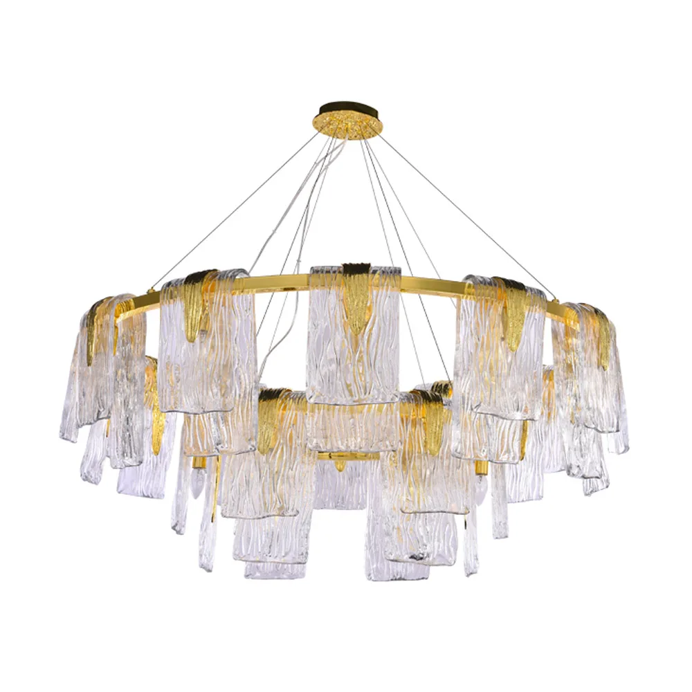 

Art Design Copper Chandelier Living Lights Decoration Modern Deckenleucht AC110V 220V Gold Plafonnier Led Dining Hanglamp