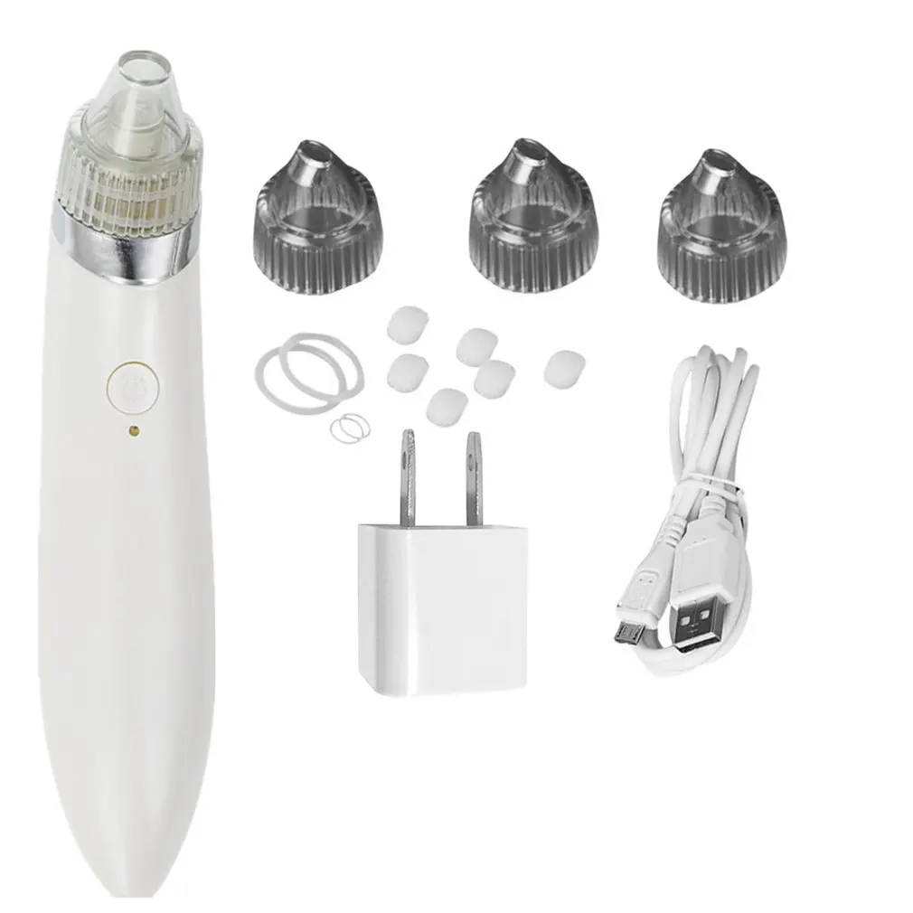 

Portable Ultrasonic Vibration Electric Blackhead Vacuum Suction Remover Clean Skin Pore Beauty Instrument Face Pore Spot Cleaner