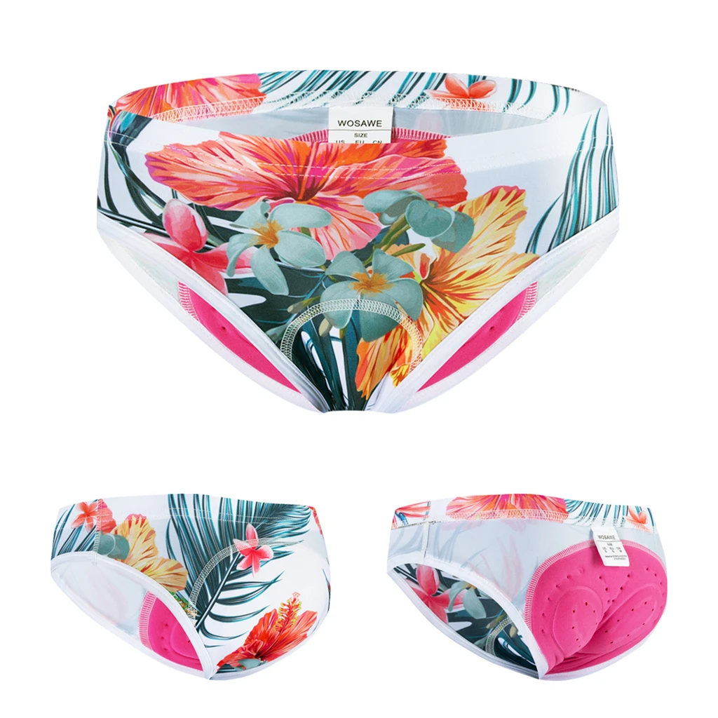 Womens Cycling Underwear 3D Padded Breathable Bike Shorts Briefs & Printed Design for Outdoor Biking Riding - Various Sizes