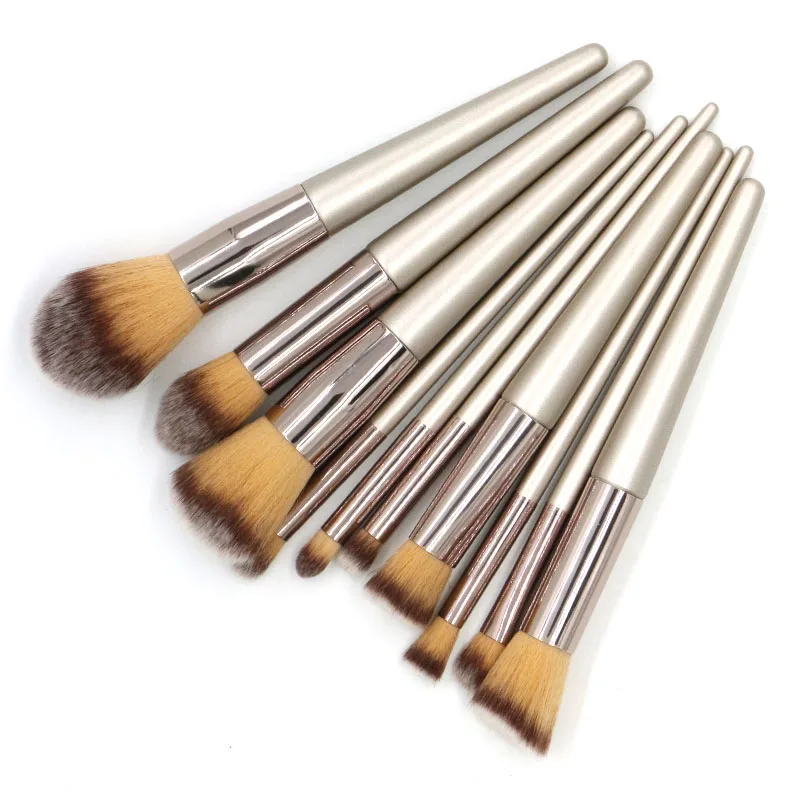

Luxury Champagne Makeup Brushes Set For Foundation Powder Blush Eyeshadow Concealer Lip Eye Make Up Brush Cosmetics Beauty Tools