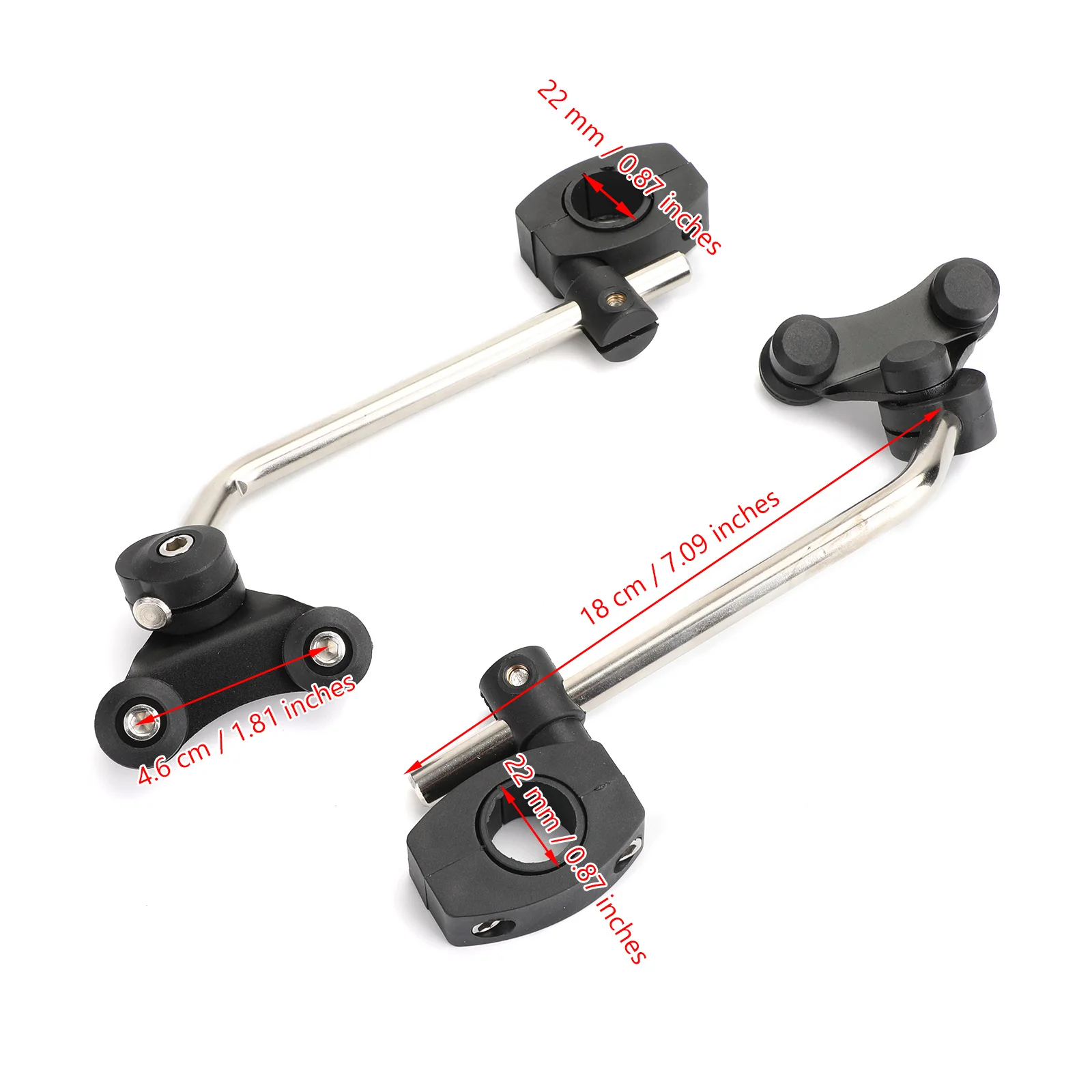 Motorcycle Windshield Topteng 7/8'' 22mm Universal Windscreen Bracket Standard Handlebar Windshield Mount Clamp Motorcycle Wind Shield Glass Motor
