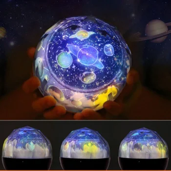 

1 PCS LED Rotating Star Baby Night Light Rotating Moon Projector Lamp Baby Bedroom Baby Moon Lamp Nursery Gifts For Kids
