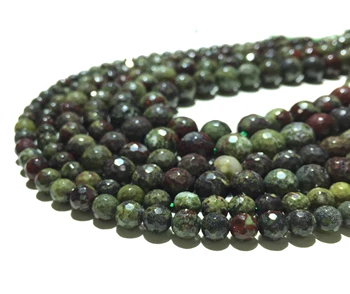 

Factory Price Natural 12mm Faceted Round Dragon Blood Jasper Crystals Gemstone Spacer Beads Jewelry Making DIY Bracelet Necklace