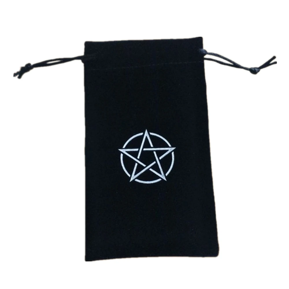 velvet tarot card storage bag six-pointed star pattern board game cards bagHFCA 