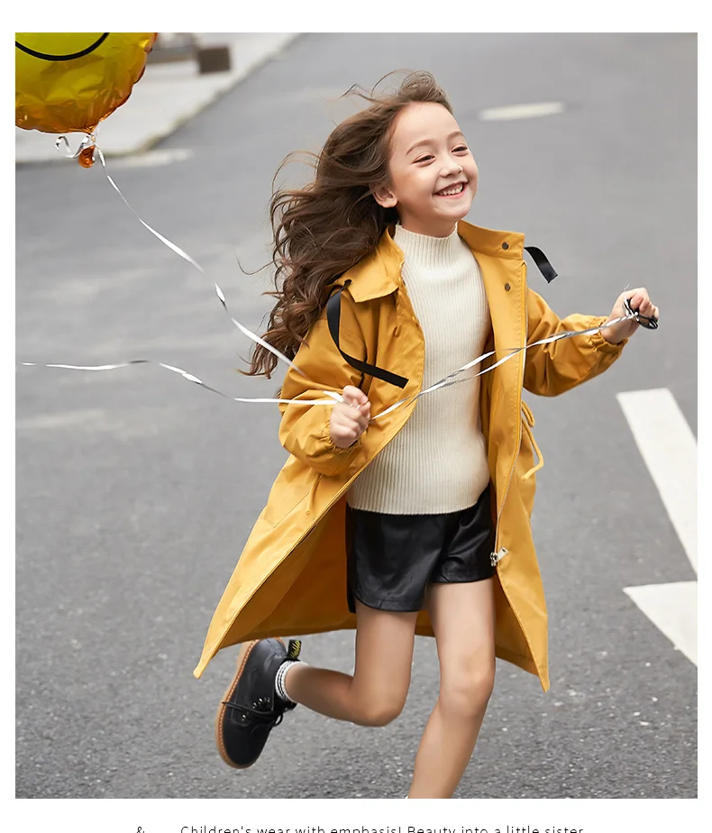 Windbreak para Moda Primavera Outono Menina Cabolsa Nova Chegada Estilo Coreano Algodão Duas Cores Longo All-match Bebê Meninas 2020 10 estilo coreano algodão duas cores longo estilo