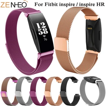 

S/L for Fitbit Inspire HR magnetic Milanese buckle Quickly release band replacement Stainless steel Bracelet accessories