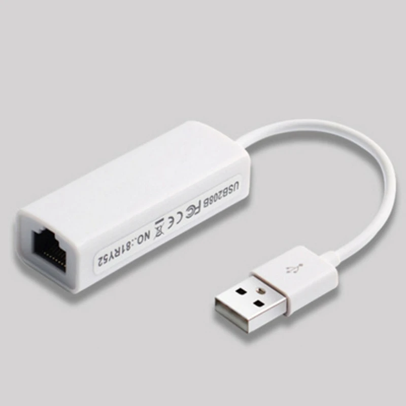 1 шт. USB 2,0 для RJ45 сетевая карта беспроводной локальной сети адаптер 10/100 Мбит/с для планшетных ПК Win 7 8 10 XP
