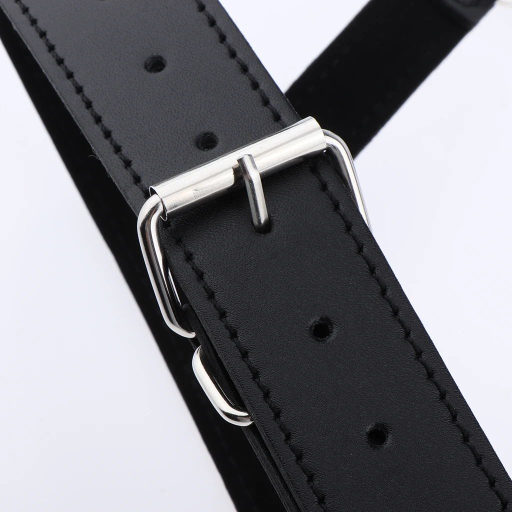 Sexy Black Leather Cage Bra Harness Straps Gothic Steampunk Costume Top for Women