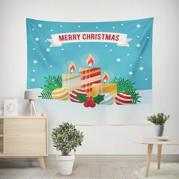 

Cartoon Christmas Tapestry Santa Clause Printing Home Wall Decoration Elk Wall Hanging Snowman for Christmas Party Beach Throw