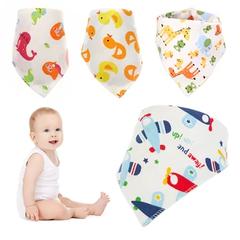 

1Pcs Giraffe Bandana Bibs Baby Feeding Smock Infant Burp Cloths Cartoon Saliva Towel Baby Eating Accessory Soft Baby Stuff Towel