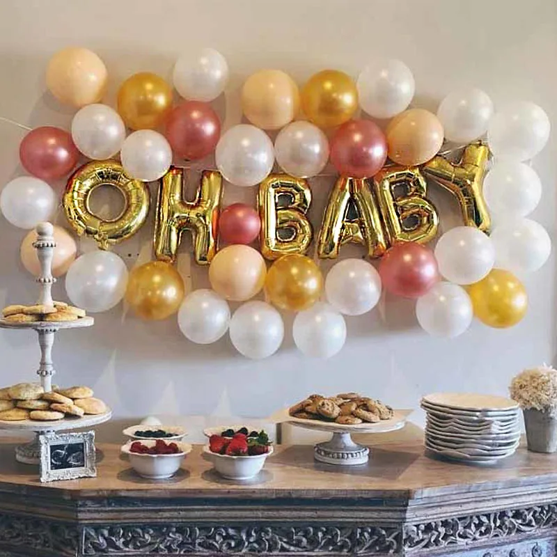Воздушные шары с надписью Oh Baby 16 дюймов фольгой для мальчиков и девочек товары