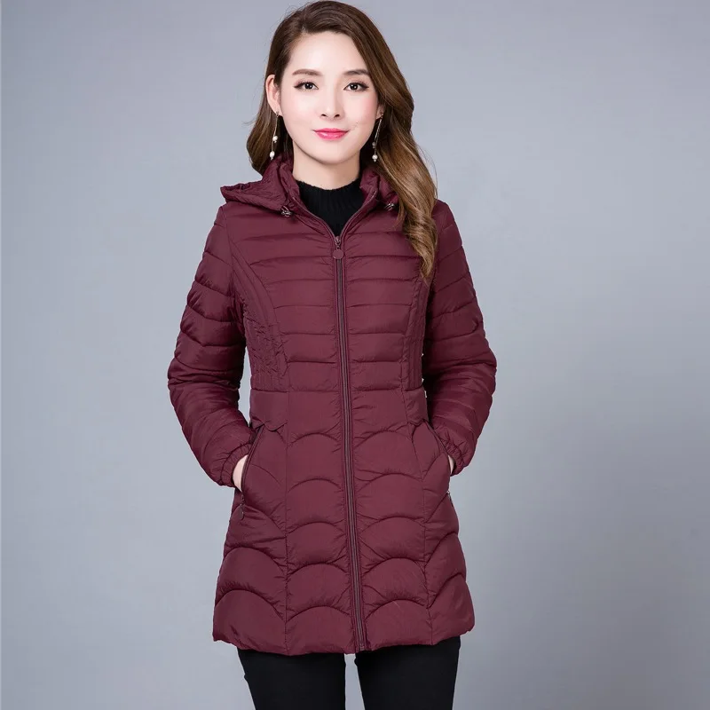 

2019 New Style Cotton-padded Clothes Women's Mid-length Korean-style Waist Hugging Slim Fit down Jacket Cotton-padded Clothes Ve